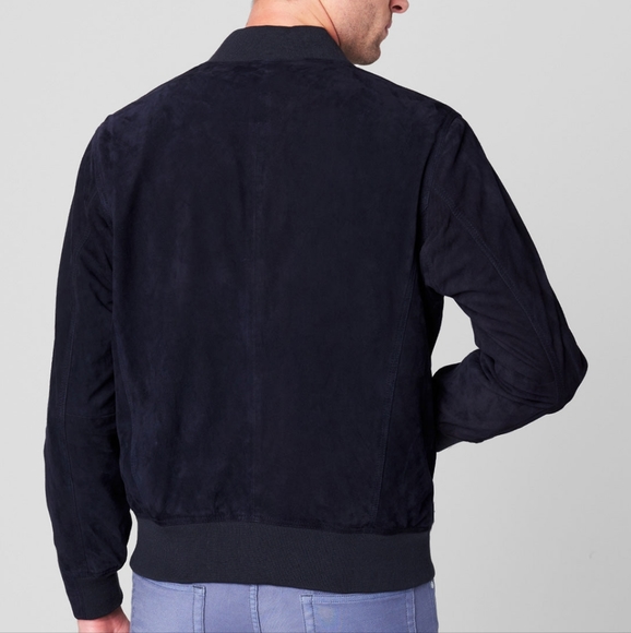 Blank NYC Suede Bomber In True Blue Size S NWT - Picture 4 of 10
